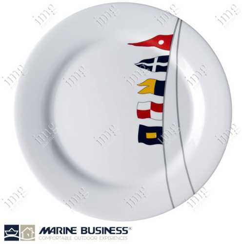 Servizio stoviglie 25 pezzi melamina Regata Marine Business Piatto piano