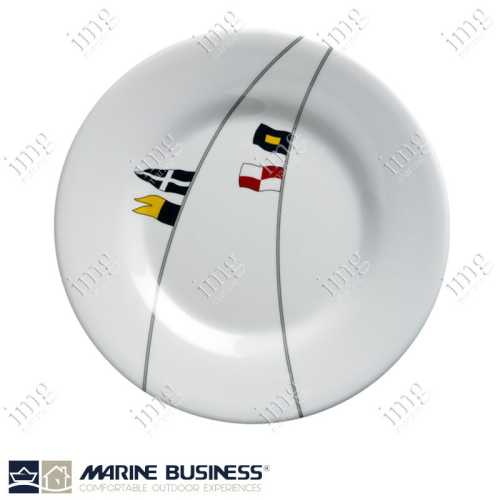 Servizio stoviglie 25 pezzi melamina Regata Marine Business Piatto dessert