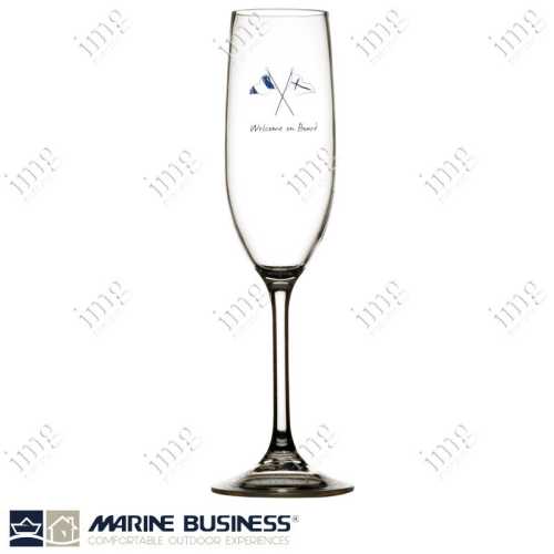 Bicchieri flute infrangibili Welcome on Board Marine Business