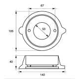 Anodo a collare per Sail Drive Lombardini Buck