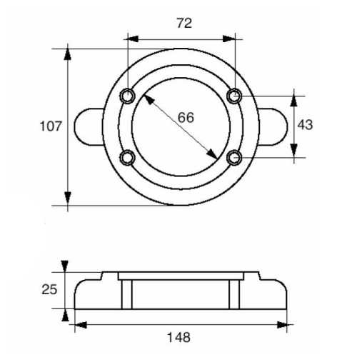 Anodo a collare per sail drive Yanmar misure