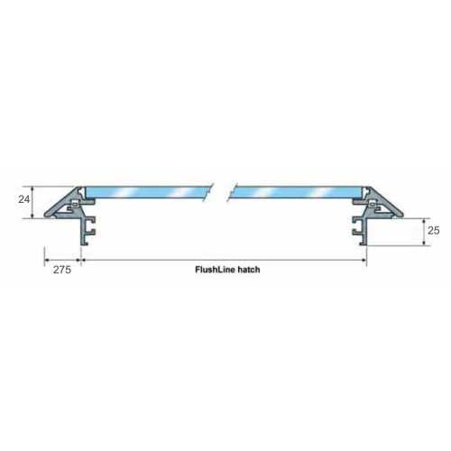 Osteriggio Flushline GEBO profilo in alluminio