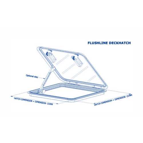 Osteriggio Flushline GEBO profilo in alluminio disegno specifiche